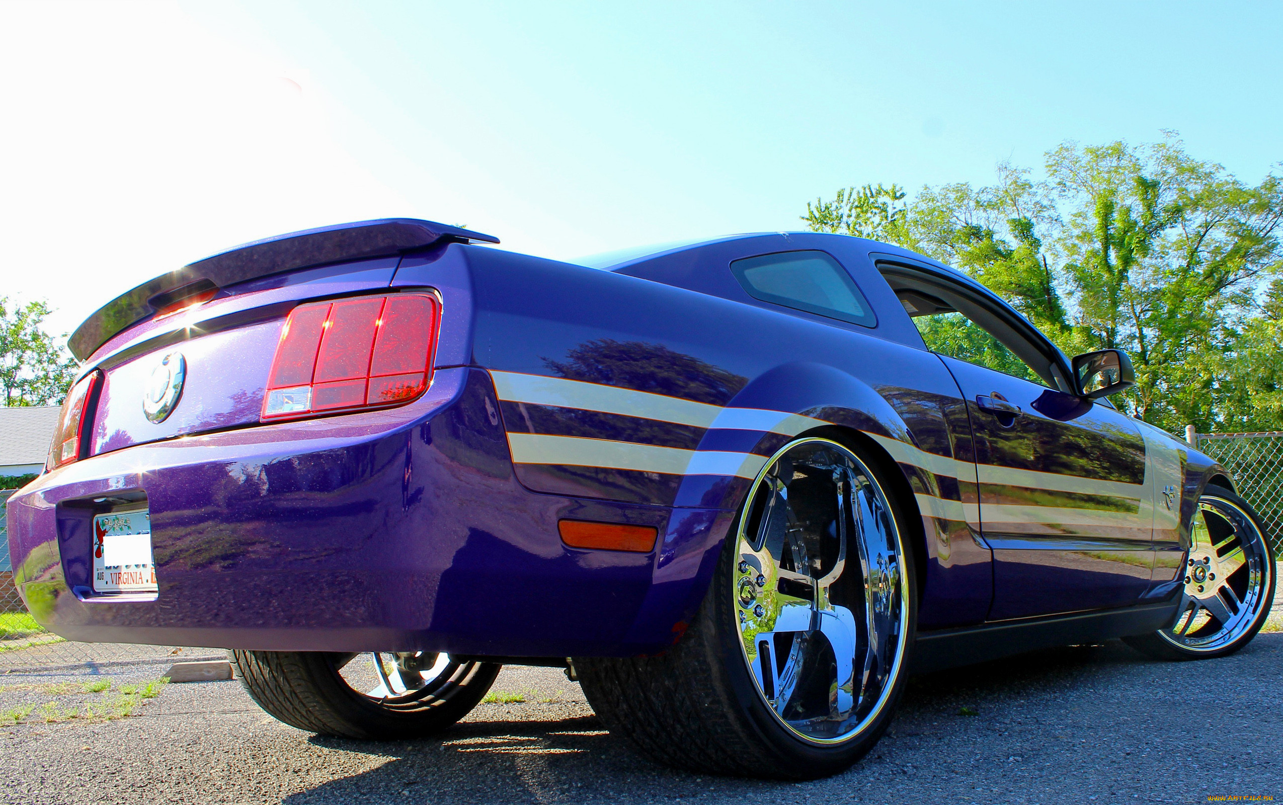, mustang, rod, size, over, wheel, purple, ford
